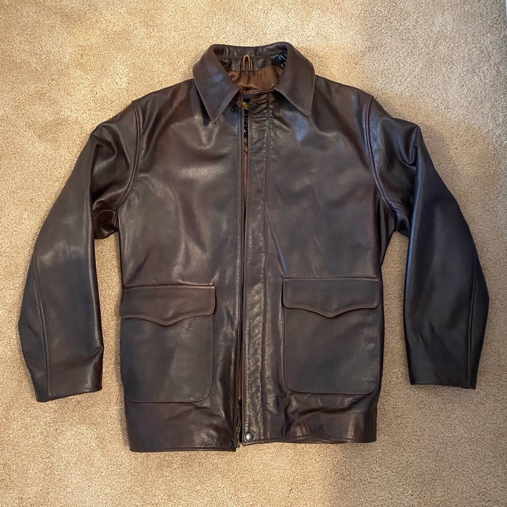Brown Leather Jacket - Brand New